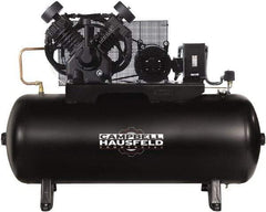 Campbell Hausfeld - 5 hp, 80 Gal Stationary Electric Horizontal Screw Air Compressor - Single Phase, 175 Max psi, 16.6 CFM, 230 Volt - Benchmark Tooling