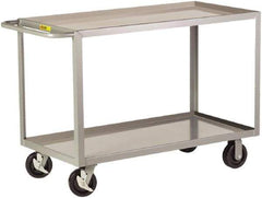 Little Giant - 3,600 Lb Capacity, 30" Wide x 65-1/2" Long x 36" High Shelf Cart - 2 Shelf, Steel - Benchmark Tooling