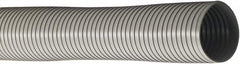 Flexaust - 2" ID, 6.617 Hg Vac Rating, 2.5 psi, PVC Vacuum & Duct Hose - 25' Long, Gray, 5-1/2" Bend Radius, -10 to 150°F - Benchmark Tooling