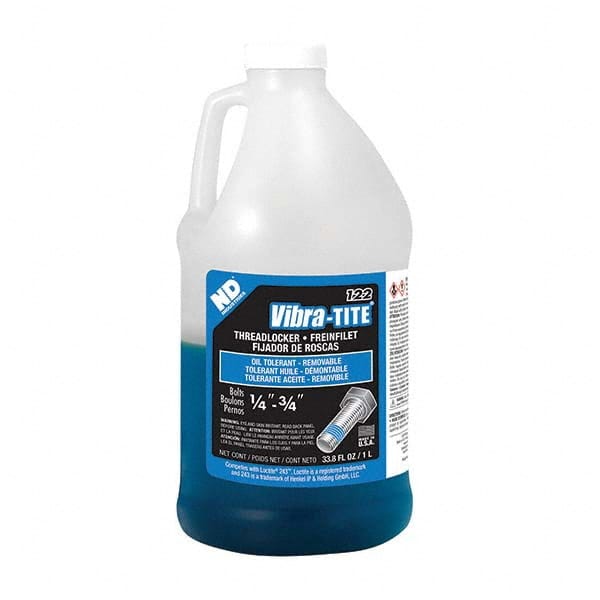 Vibra-Tite - 1 L Jug, Blue, Oil Tolerant Threadlocker - Benchmark Tooling