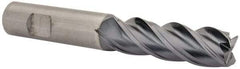 Kennametal - 3/4", 2-1/4" LOC, 3/4" Shank Diam, 5" OAL, 4 Flute, Solid Carbide Square End Mill - Single End, AlTiN Finish, Spiral Flute, Variable° Helix, Centercutting, Right Hand Cut, Right Hand Flute, Series HPHV - Benchmark Tooling