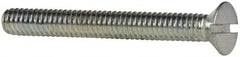 Value Collection - 1/4-20 UNC, 2-1/4" OAL Slotted Drive Machine Screw - Flat Head, Grade 2 Steel, Zinc-Plated Finish, Without Washer - Benchmark Tooling