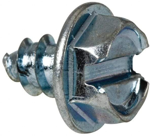 Value Collection - #8 Hex Washer Head Slotted Sheet Metal Screw - Steel, 1/4" Length Under Head, Grade 2 - Benchmark Tooling