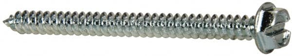 Value Collection - #8 Hex Washer Head Slotted Sheet Metal Screw - Steel, 2" Length Under Head, Grade 2 - Benchmark Tooling