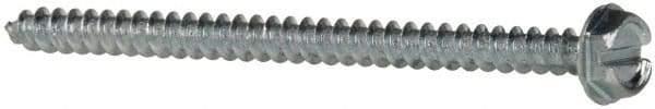 Value Collection - #10 Hex Washer Head Slotted Sheet Metal Screw - Steel, 3" Length Under Head, Grade 2 - Benchmark Tooling