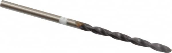 Accupro - 3/32" 118° Cobalt Jobber Drill - TiAlN Finish, Right Hand Cut, Parabolic Flute, Straight Shank, 57mm OAL, DX Point - Benchmark Tooling