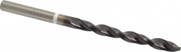 Accupro - 7/32" 118° Cobalt Jobber Drill - TiAlN Finish, Right Hand Cut, Parabolic Flute, Straight Shank, 93mm OAL, DX Point - Benchmark Tooling