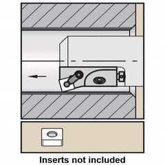 Kennametal - Series Kenloc, Right Hand, MSKN Toolholder Compatibility, SN.. Insert Compatibility, Indexable Turning Cartridge - Pin & Clamp Holding Method, 4.56mm Max Depth of Cut, 100mm OAL x 24mm OAW x 31.25mm OAH - Benchmark Tooling