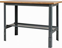 Value Collection - 48 Wide x 24" Deep x 29" High, Flakeboard Workbench - Comfort Edge, Adjustable Height Legs - Benchmark Tooling