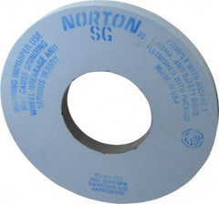 Norton - 12" Diam x 5" Hole x 1" Thick, I Hardness, 60 Grit Surface Grinding Wheel - Ceramic, Type 1, Medium Grade, 2,070 Max RPM, Vitrified Bond, No Recess - Benchmark Tooling