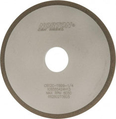 Norton - 6" Diam x 1-1/4" Hole x 1/4" Thick, 120 Grit Surface Grinding Wheel - CBN, Type 1A1, Fine Grade, Resinoid Bond - Benchmark Tooling
