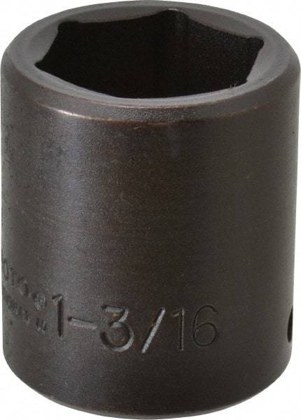 Proto - 1/2" Drive 1-3/16" Standard Impact Socket - 6 Points, 2" OAL - Benchmark Tooling