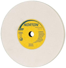 Norton - 6" Diam x 1/2" Hole x 1/2" Thick, K Hardness, 80 Grit Surface Grinding Wheel - Aluminum Oxide, Type 1, Medium Grade, 4,140 Max RPM, Vitrified Bond, No Recess - Benchmark Tooling