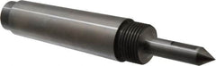 Riten - 1/2" Head Diam, Steel Long Point Solid Dead Center - 4MT Morse Taper, 1/2" Point Diam, 2" Point Length, 2-5/8" OAL - Benchmark Tooling