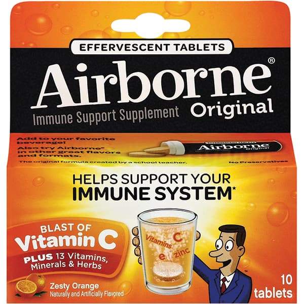 Airborne - Orange Flavor Immune Support Tablets - Vitamins/Supplements - Benchmark Tooling