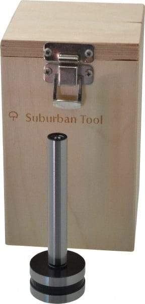 Suburban Tool - 1/2 Inch Cylinder Diameter, 1-7/16 Inch Base Diameter, 4-1/4 Inch High, Magnetic Base, Steel Cylinder Square - 0.0001 Inch Accuracy, Includes Wooden Storage Case - Benchmark Tooling