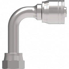 Eaton - Hydraulic Hose Fittings & Couplings Type: Female ORS Swivel Long Drop 90 Elbow Hose Diameter: 1.438 (Inch) - Benchmark Tooling