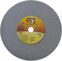 Norton - 6" Diam x 1/2" Hole x 1/2" Thick, K Hardness, 60 Grit Surface Grinding Wheel - Aluminum Oxide, Type 1, Medium Grade, 4,140 Max RPM, Vitrified Bond, No Recess - Benchmark Tooling