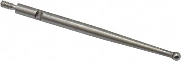 SPI - 0.08" Ball Diam, Carbide, Ball Test Indicator Contact Point - 1.45" Contact Point Length, Use with Interapid Test Indicators - Benchmark Tooling