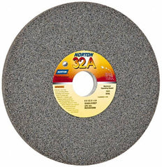 Norton - 8" Diam x 1-1/4" Hole x 1/2" Thick, H Hardness, 60 Grit Surface Grinding Wheel - Aluminum Oxide, Type 1, Medium Grade, 3,600 Max RPM, Vitrified Bond, No Recess - Benchmark Tooling