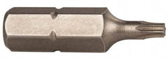 Wiha - 1/4" Drive T8 Torx Screwdriver Bit - 1" OAL, Power Bit - Benchmark Tooling