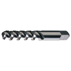 M6x1.0 3 Flute D5 HSS High Helix Bottoming Chamfer General Purpose High-Spiral Tap- TiCN - Exact Industrial Supply