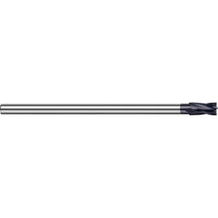 Square End Mill: 1/8'' Dia, 3/8'' LOC, 0.1181'' Shank Dia, 2-1/2'' OAL, 4 Flutes, Solid Carbide Single End, AlTiN Finish, 30 ° Helix, Centercutting, RH Cut, RH Flute