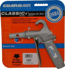 Guardair - 120 Max psi Maximum Power Venturi Nozzle Pistol Grip Blow Gun - 1/4 NPT, 2" Tube Length, Aluminum - Benchmark Tooling