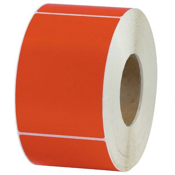 Value Collection - Pack of 4 Rolls, 1,000 Labels per Roll, 4" x 6" Red Topcoated Facestock Thermal Labels - Benchmark Tooling