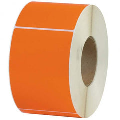 Value Collection - Pack of 4 Rolls, 1,000 Labels per Roll, 4" x 6" Orange Topcoated Facestock Thermal Labels - Benchmark Tooling