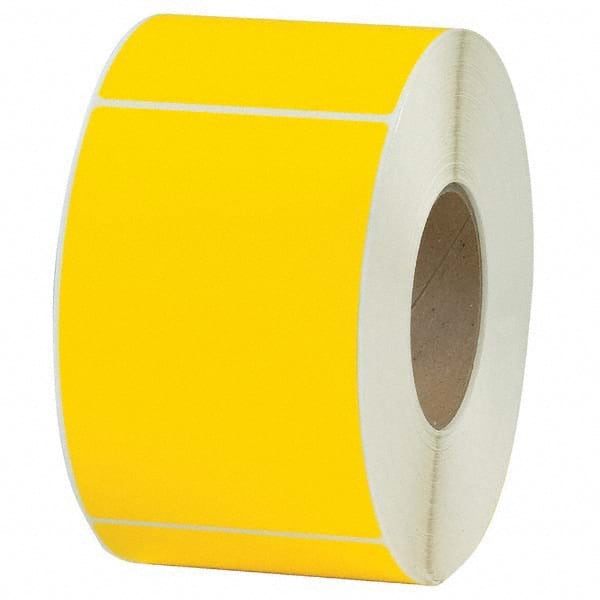 Value Collection - Pack of 4 Rolls, 1,000 Labels per Roll, 4" x 6" Yellow Topcoated Facestock Thermal Labels - Benchmark Tooling