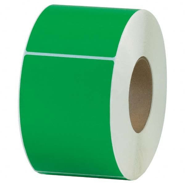 Value Collection - Pack of 4 Rolls, 1,000 Labels per Roll, 4" x 6" Dark Green Topcoated Facestock Thermal Labels - Benchmark Tooling