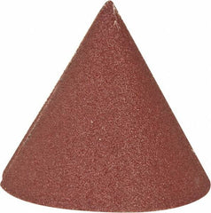 Superior Abrasives - 1-1/2" Diam 120 Grit 60° Included Angle Cone Center Lap - Aluminum Oxide, Fine Grade, Lock Nut Mount - Benchmark Tooling