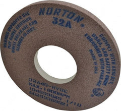 Norton - 14" Diam x 5" Hole x 1" Thick, K Hardness, 46 Grit Surface Grinding Wheel - Aluminum Oxide, Type 1, Coarse Grade, 1,800 Max RPM, Vitrified Bond, No Recess - Benchmark Tooling