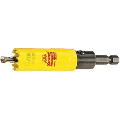 Starrett - 15/16" Diam, 2" Cutting Depth, Hole Saw - High Speed Steel Saw, Toothed Edge - Benchmark Tooling