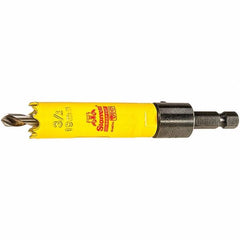 Starrett - 3/4" Diam, 2" Cutting Depth, Hole Saw - High Speed Steel Saw, Toothed Edge - Benchmark Tooling
