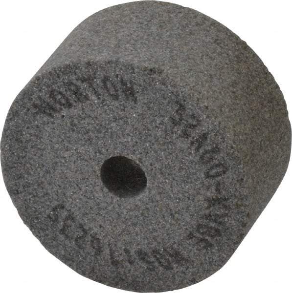 Norton - 60 Grit Aluminum Oxide Type 5 Internal Grinding Wheel - 2" Diam x 3/8" Hole x 1" Thick, 16,235 Max RPM, Type 5 Medium Grade, K Hardness, Vitrified Bond, No Recess - Benchmark Tooling