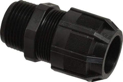 Thomas & Betts - 0.31 to 0.56" Cable Capacity, Liquidtight, Straight Strain Relief Cord Grip - 3/4 NPT Thread, 2-3/16" Long, Nylon - Benchmark Tooling