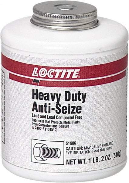 Loctite - 1.2 Lb Brush Top Anti-Seize Lubricant - Graphite, 2,400°F, Black - Benchmark Tooling