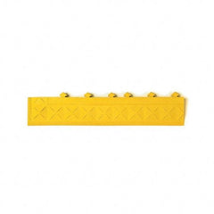 Ergo Advantage - 22" Long x 4" Wide x 1" Thick, Anti-Fatigue Modular Matting Anti-Fatigue Flooring - Male, 1 Interlocking Side, Yellow, For Dry Areas - Benchmark Tooling