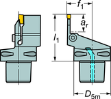 C4-LF151.23-27055-20 Capto® and SL Turning Holder - Benchmark Tooling