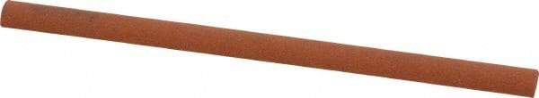 Norton - 4" Long x 1/4" Diam Aluminum Oxide Sharpening Stone - Half Round, Fine Grade - Benchmark Tooling