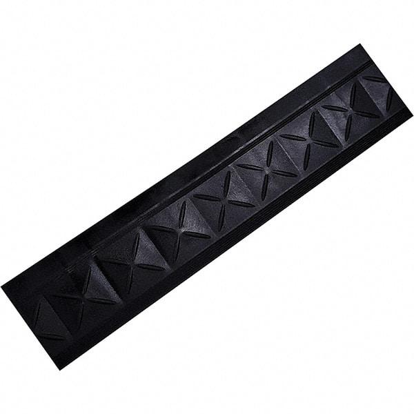 Ergo Advantage - 18" Long x 4" Wide x 1" Thick, Anti-Fatigue Modular Matting Anti-Fatigue Flooring - Female, 1 Interlocking Side, Black, For Dry Areas - Benchmark Tooling