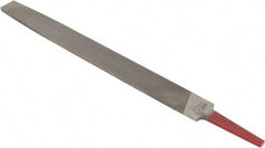 Simonds File - 12" Long, Smooth Cut, Flat American-Pattern File - Double Cut, Tang - Benchmark Tooling