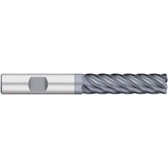 Corner Radius End Mill: 3/4″ Dia, 2-1/4″ LOC, 0.06″ Radius, 6 Flutes, Solid Carbide 5″ OAL, 3/4″ Shank Dia, 38 ° Helix, AlCromax Coated, Corner Radius End, Centercutting