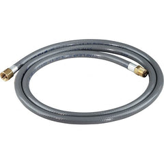 Dynabrade - 1/4" ID 5' Long Hose - Female/Male Ends, 90 Working psi, 1/4" Fitting, Gray - Benchmark Tooling