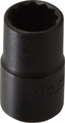 Proto - 9/16", 1/2" Drive, Standard Hand Socket - 12 Points, 1-1/2" OAL, Alloy Steel, Black Finish - Benchmark Tooling