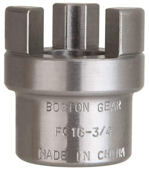 Boston Gear - 3/4" Max Bore Diam, FC15 Coupling Size, Flexible Half Coupling - 1-1/2" OD, 2.76" OAL, Steel - Benchmark Tooling