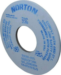 Norton - 14" Diam x 5" Hole x 1/2" Thick, K Hardness, 80 Grit Surface Grinding Wheel - Ceramic, Type 1, Medium Grade, 1,800 Max RPM, Vitrified Bond, No Recess - Benchmark Tooling