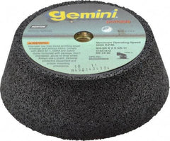 Norton - 6" Diam, 2" Overall Thickness, 16 Grit, Type 11 Tool & Cutter Grinding Wheel - Very Coarse Grade, Aluminum Oxide/Silicon Carbide Blend, Q Hardness, 6,000 RPM - Benchmark Tooling